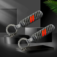 Car Accessories Zinc Alloy Carbon Fiber Keychain Keyring Holder For Charger Challenger Ram SRT Journey Caliber Caravan Durango