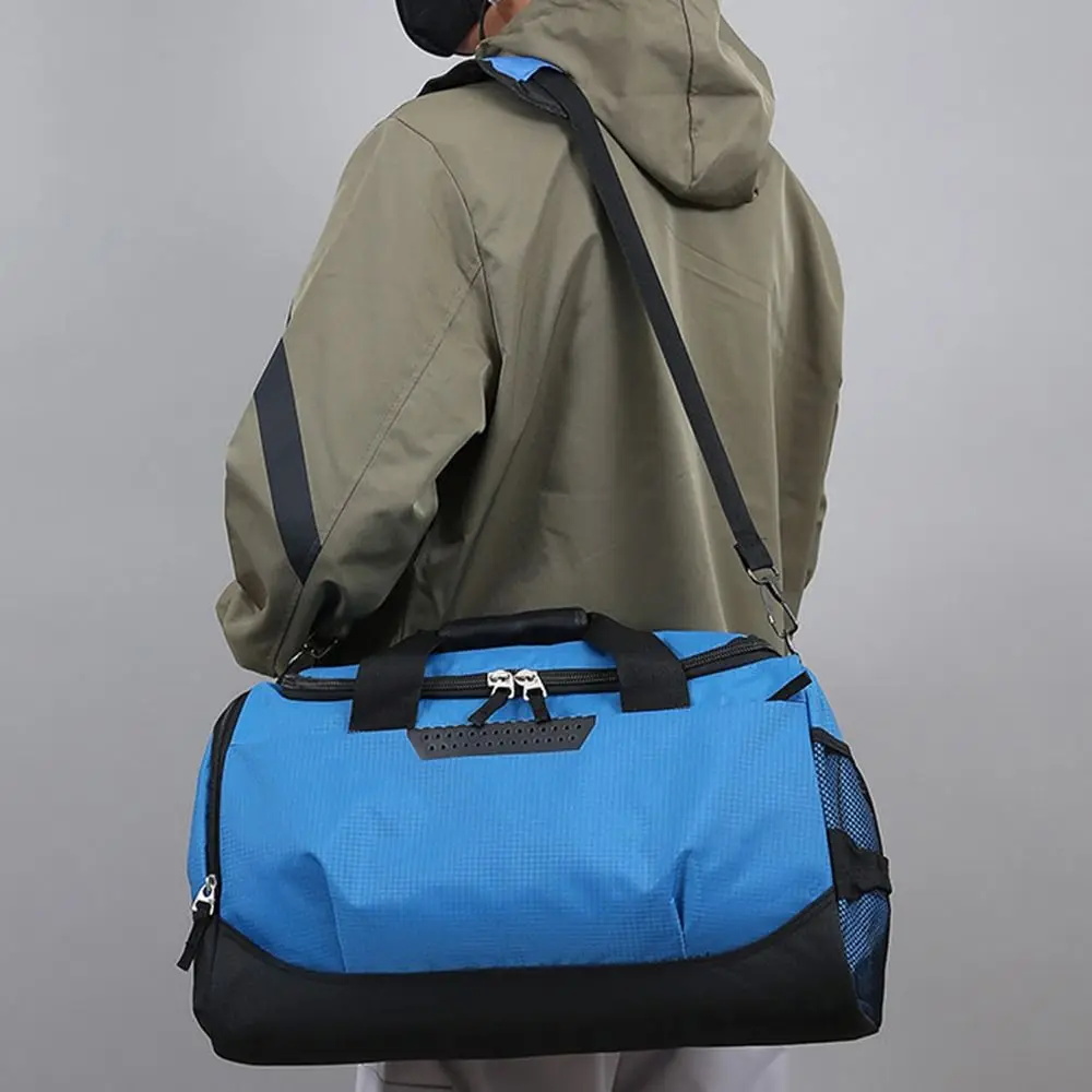 

Large Capacity Travel Duffel Bag Waterproof Dustproof Sports Fitness Bag Lightweight Wear Resistant Dry Wet Separation Bags