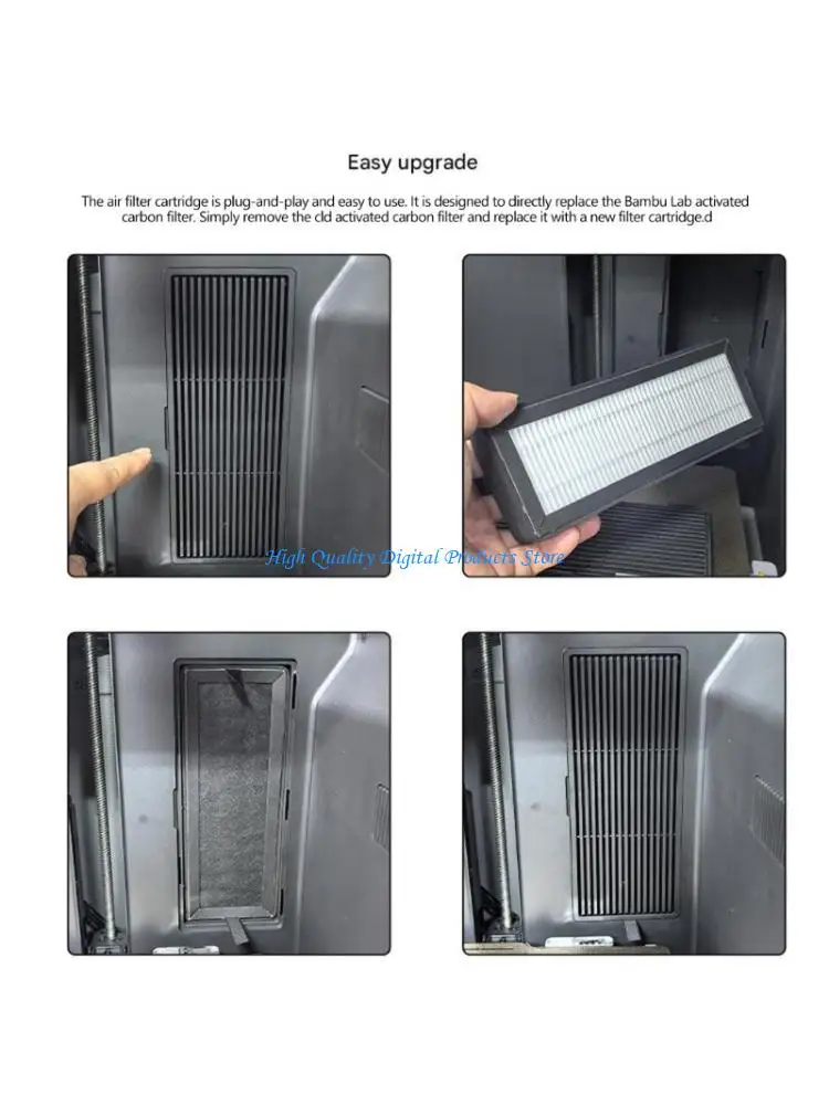 

U2JE 3D Printer Activating Carbon Air Filter Cartridge for P2S Air Purification Filter Replacement Easy Installation