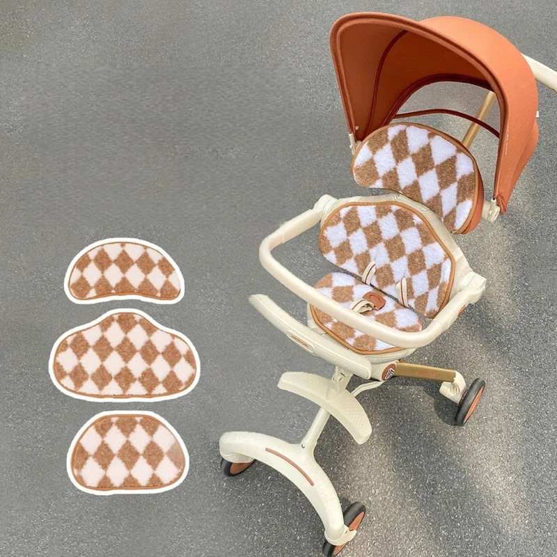 Thermal Pram Pad with Not Slip Bottom Easy Clean Removable Cover Strollers Cushion for Baby Strollers Accessories A2UB