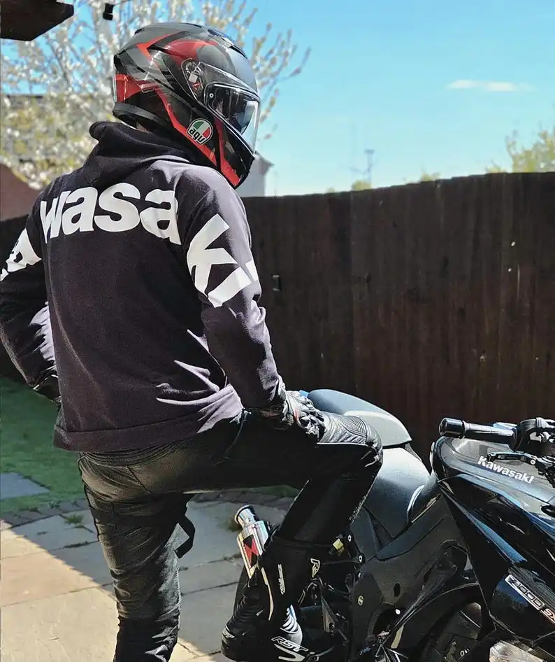 

Spring and Autumn Men's 3D Printing Kawasaki Moto GP Hoodie Women's and Children's Street Leisure Sports Pullover