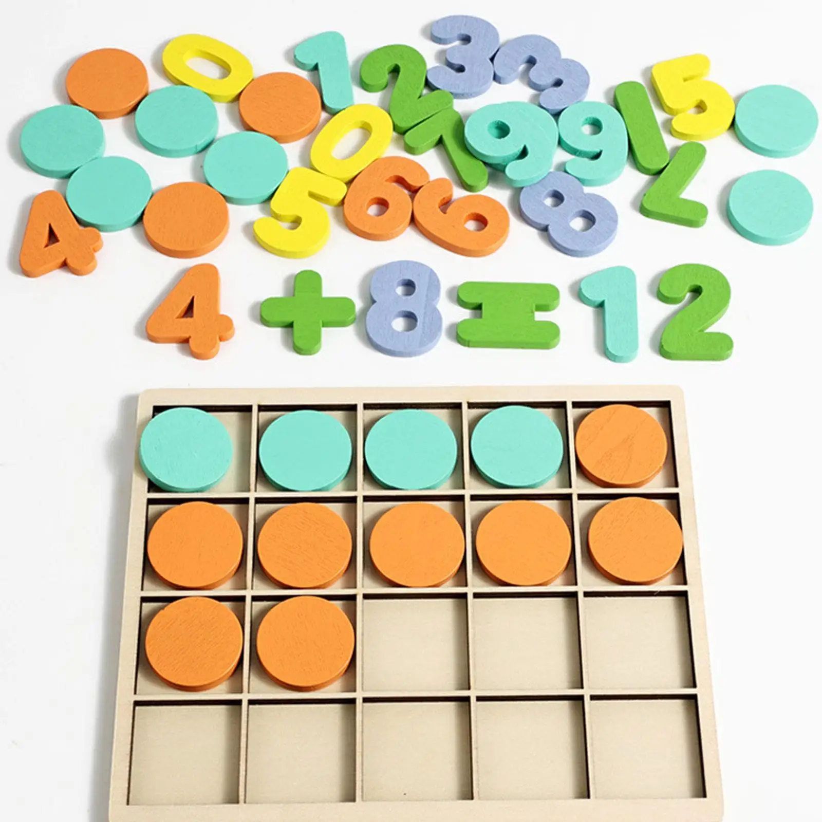 Matériaux manipulatifs d'addition et de soustraction de jouets mathématiques en bois pour les âges de 3 4 5 ans