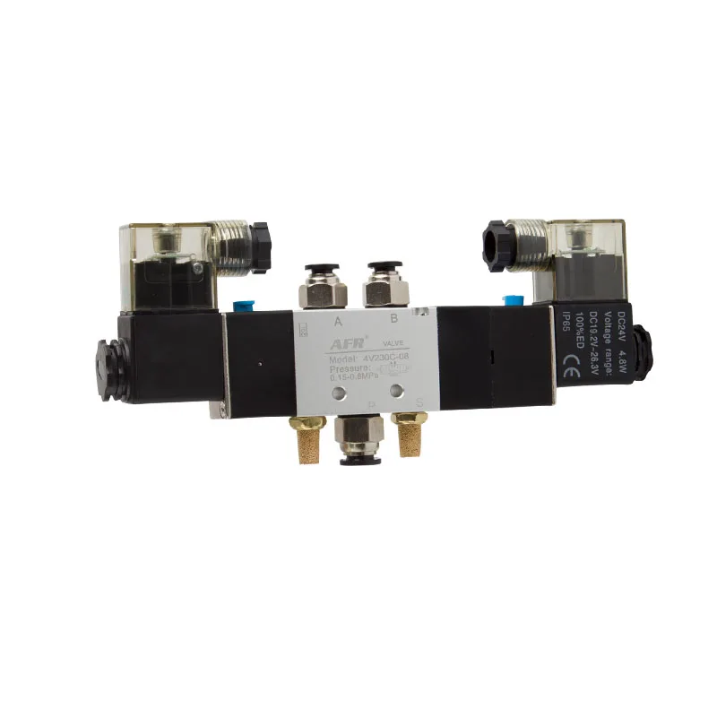 4V230C-08 4V230E-08 4V230P-08 SOLENOID PNEUMAT 5 Way 3 Position 1/4