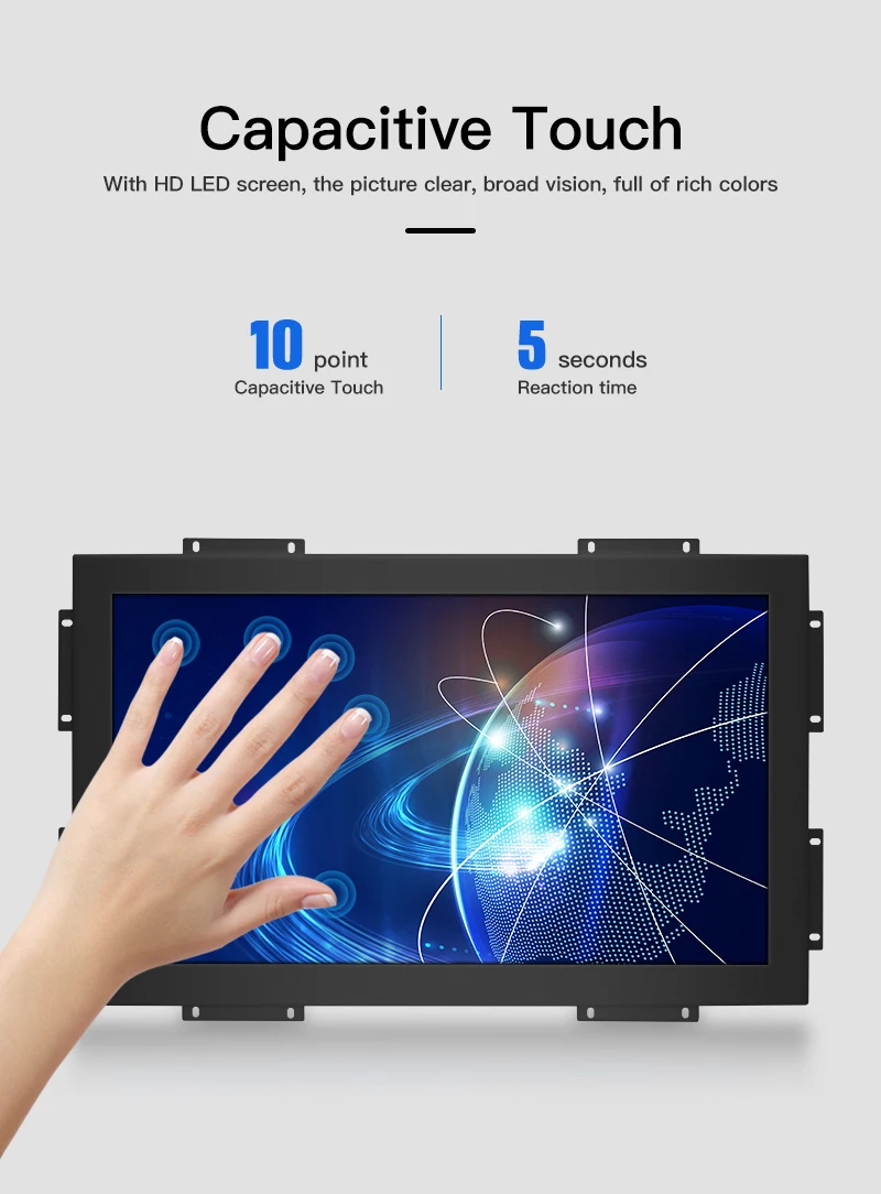 7/10.4/19/23.8 بوصة تعمل باللمس الصناعي المدمج المضادة للتدخل عالية الوضوح التحكم الصناعي بالسعة العرض #4