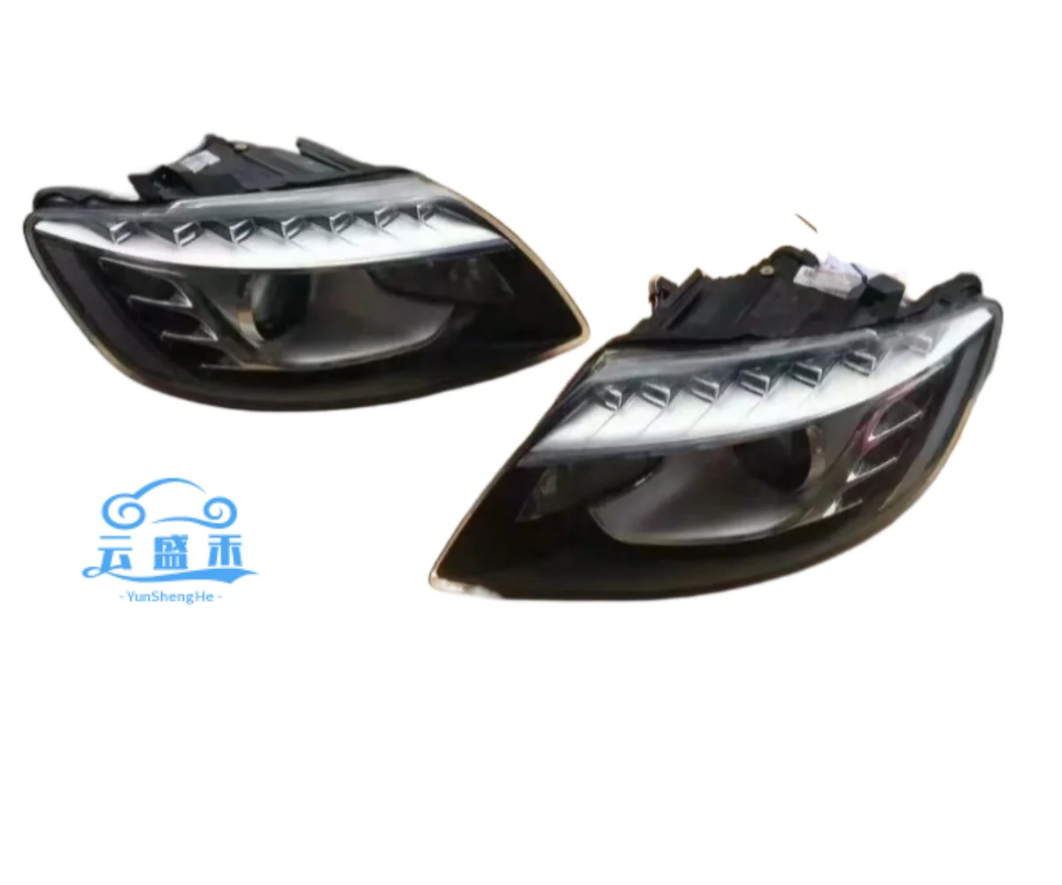 مجموعة مصابيح أمامية LED بيضاء عالية الجودة 12 فولت لـ Q7 10-15 تركيب منخفض ترقية تكوين عالي درجة حرارة اللون 6000K #5