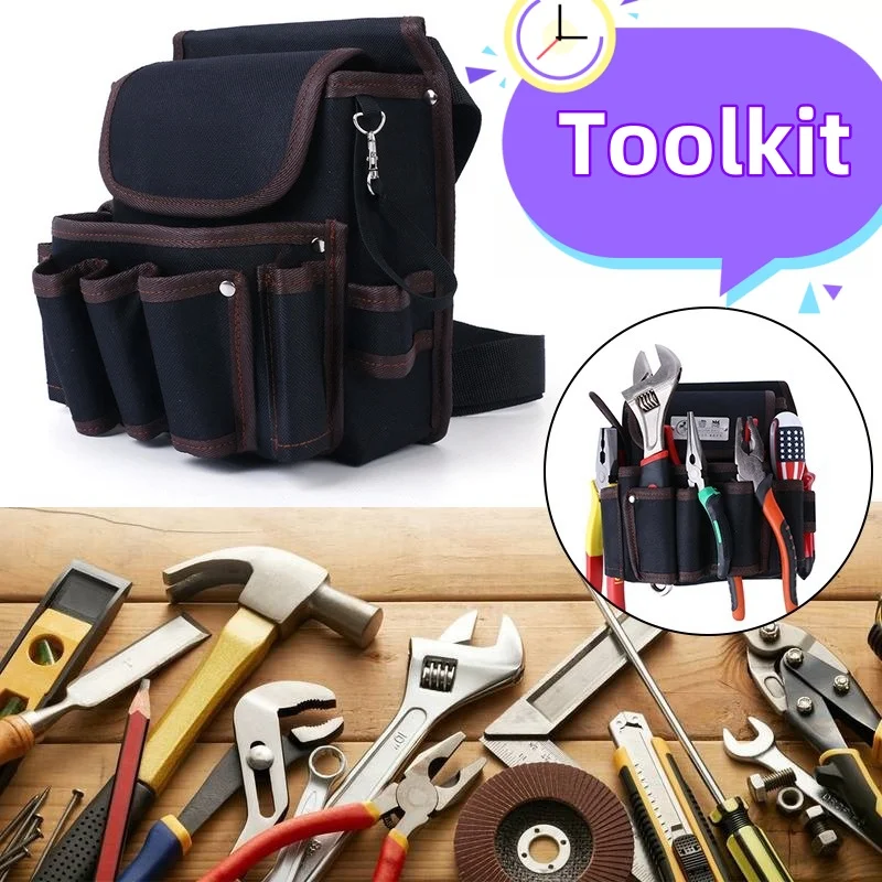 

Electrician's Tool Bag Oxford Cloth Waist Bag Thickened Storage Bag Large Hardware Repair Special Multi-grid Storage Box