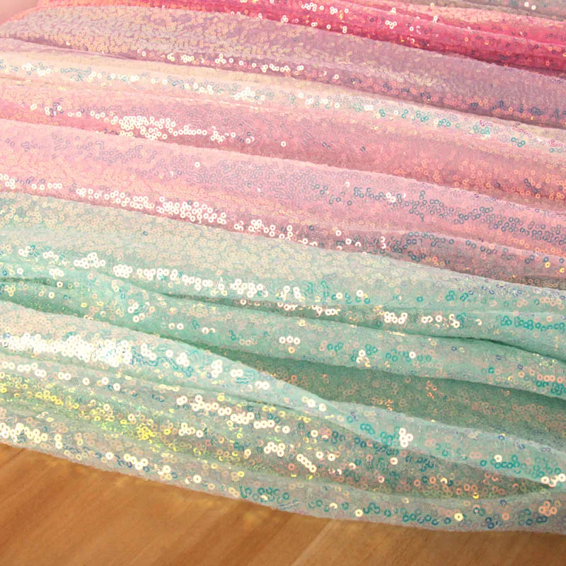 3MM Sequins Fabric Fabric Mesh Mess Wedding Decoration Shooting Background Dress Stage Clothing Fabrics