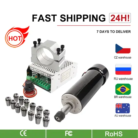 500W Air Cooled CNC Spindle Motor with Power Supply HANPOSE