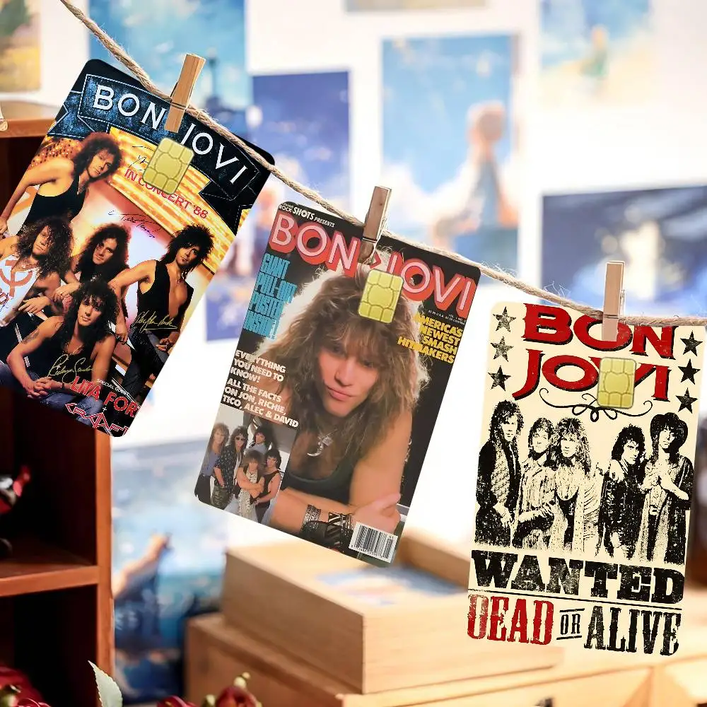 Banda de Rock clásica b-bon j-jovi, moda Retro, mate, dorado, plateado, negro, película mate, cinta adhesiva de piel para tarjeta de crédito bancaria