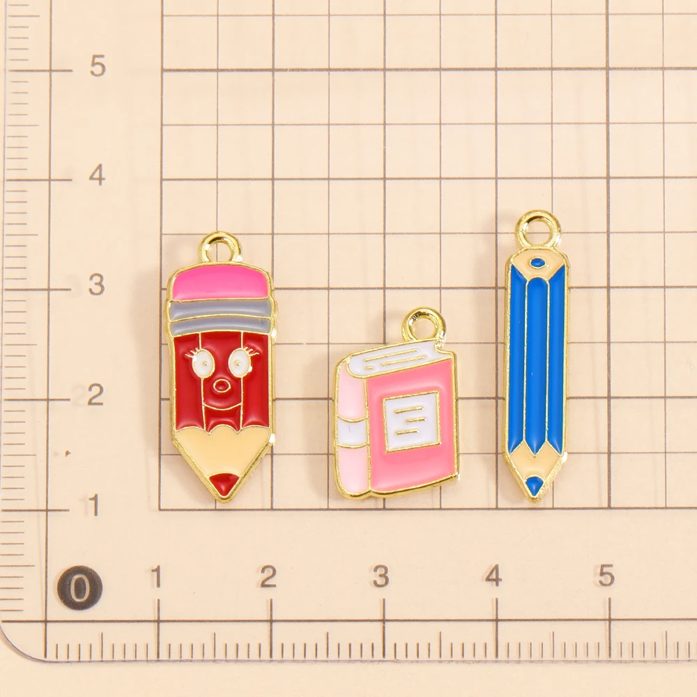 10Pcs Cute Fun Enamel Book Pen - Jewelry Making Guide Book 评论和价格