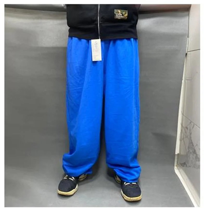 Fashion Men Sweatpants Streetwear Hiphop Joggers Casual Loose Baggy Wide Leg Track Pants Cotton Plus Size 4XL Dance Clothing