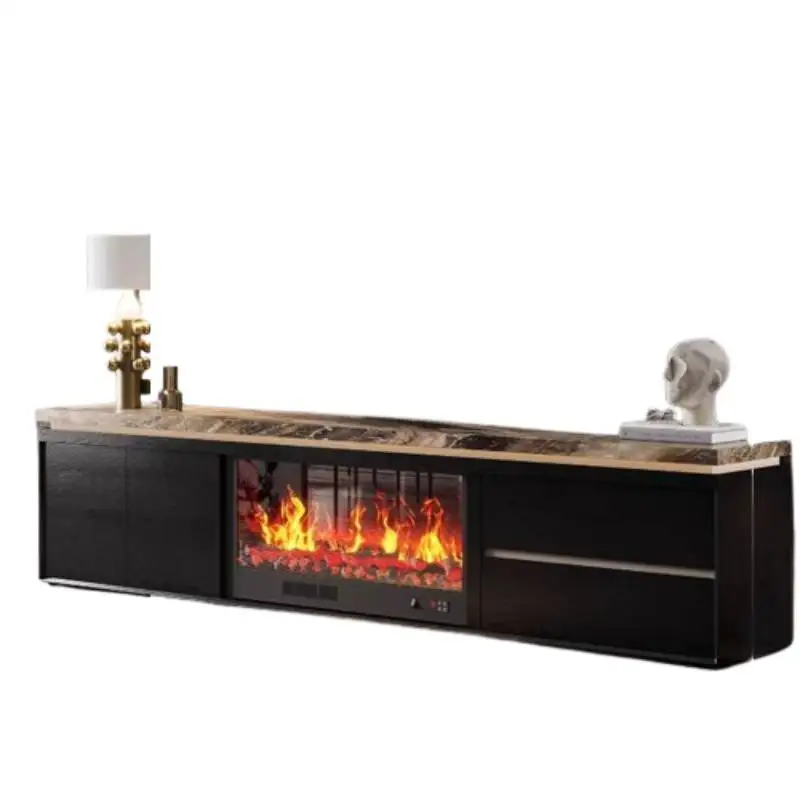 تصميم أسود خزانة تلفزيون ديكور مدفأة فريدة من نوعها خزانة تلفزيون لغرفة المعيشة أثاث منزلي فاخر وحديث من الشمال Fernsehr Schrank #6