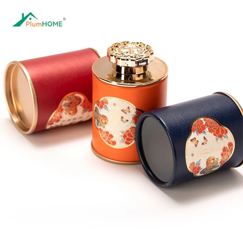 Mini Vintage Tea Containers Empty Round Tinplate Candy Tin Small Storage Tin With Lids Metal Small Tea Packagings Box