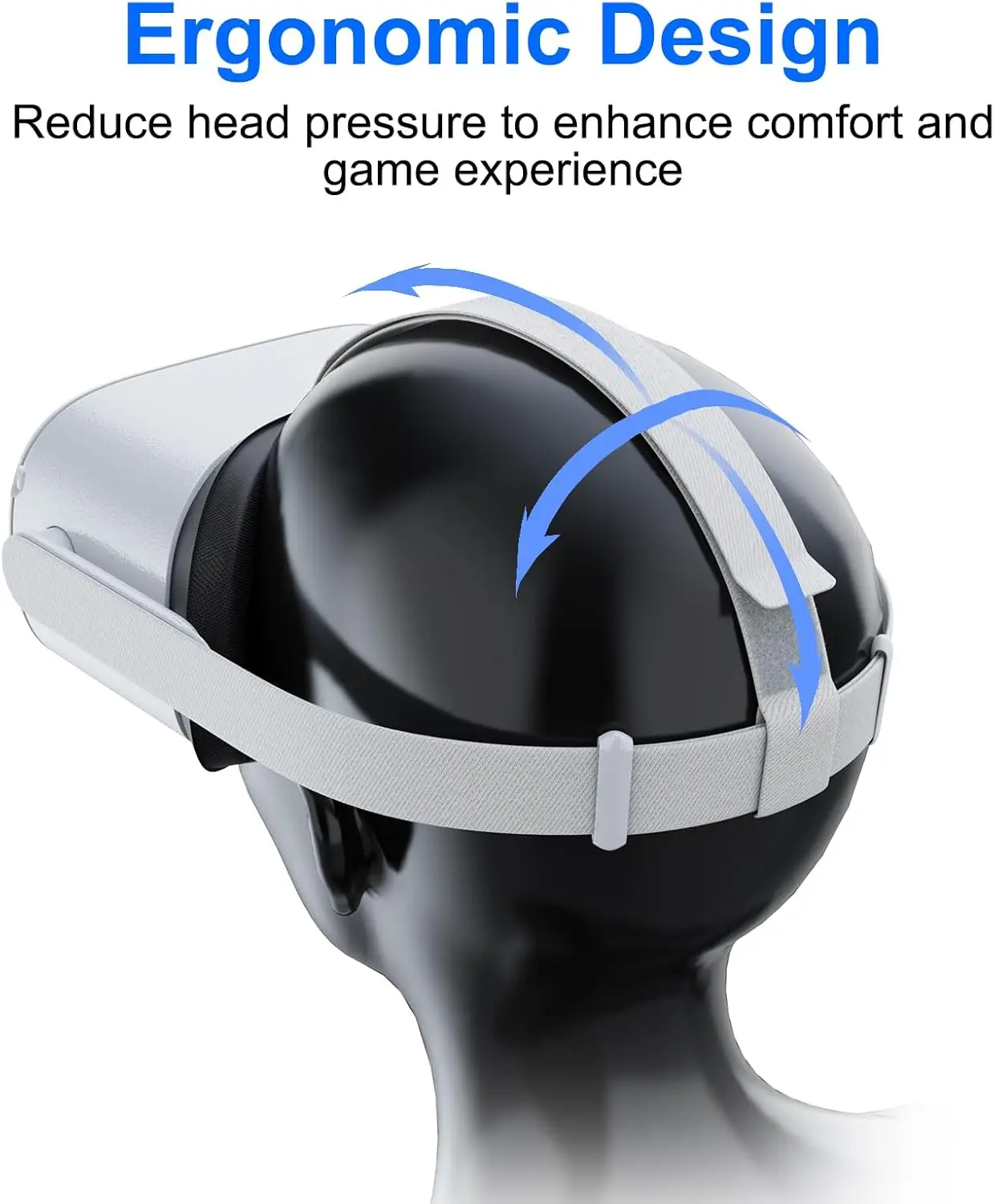 Aolion Т-образный фиксированный ремешок на голову для Oculus Quest 2 VR, ремешок на голову, галстук для гарнитуры Meta Quest 2, запасная часть, аксессуар