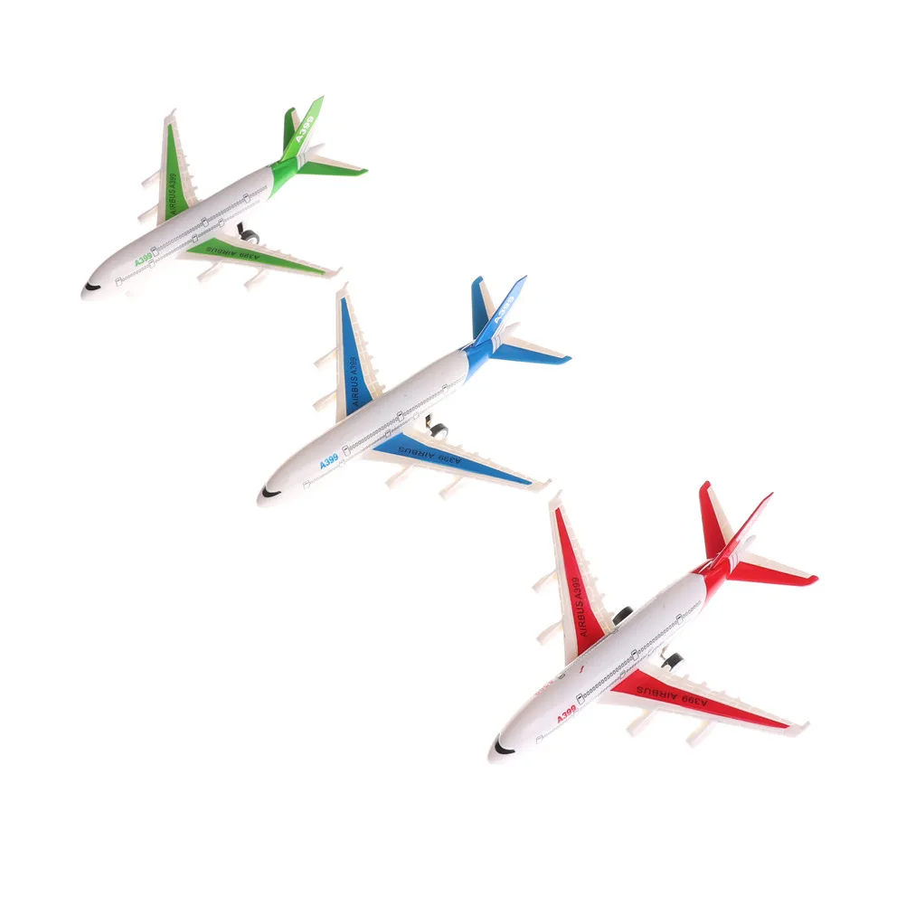 1pc Plastic Air Bus Model Kids Children Pull Back Airliner Passenger Plane Model00000 For Kids Toys