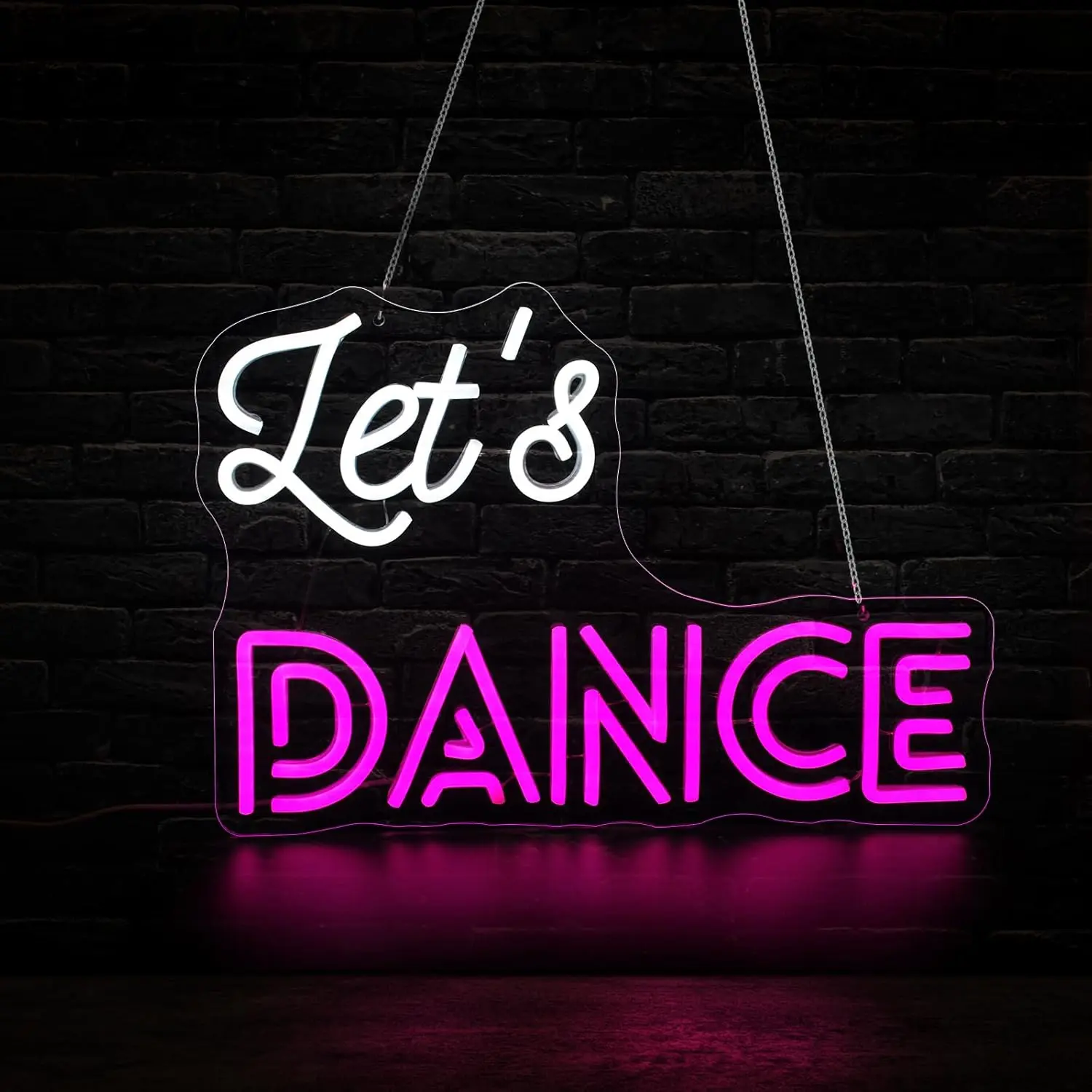 Led Neon Light Let's Dance Neon Sign for Wall Decor USB Powered for Bedroom Party Birthday Game Room Decor Gift for Friend