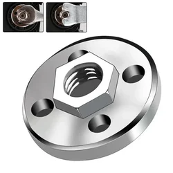 1pc Angle Grinder Pressure Plate Metal Hexagon Nut Inner Outer Flange Nut Fitting Tool For 100 Type Angle Grinder Polisher