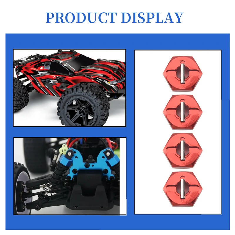 

For Wltoys A959 A959-B A969 K929 1/18 RC Car Upgrade Accessories 7Mm To 12Mm Metal Combiner Wheel Hub Hex Adapter-A66M