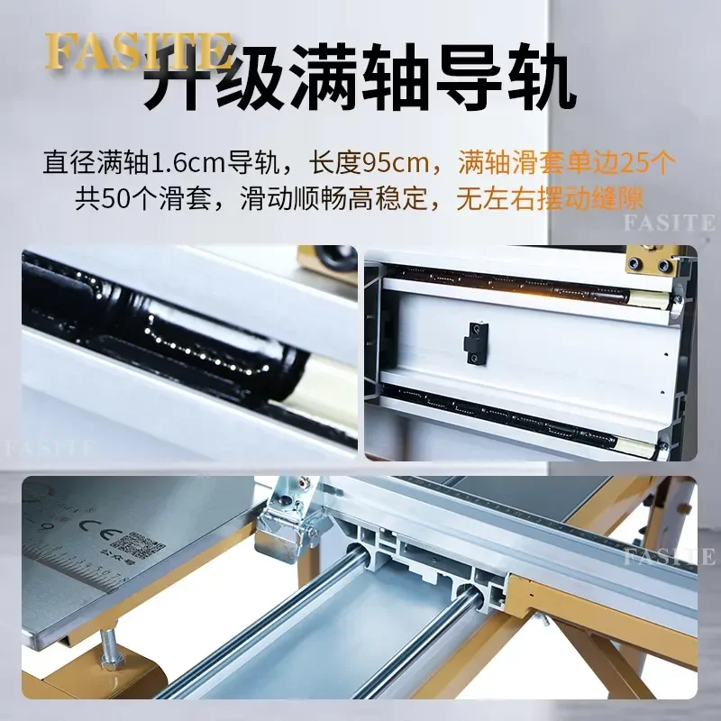 For 9th Gen Rocker Arm Push Table Saw Miter Cutting Woodworking Full Set Precision Saw Table Integrated Machine