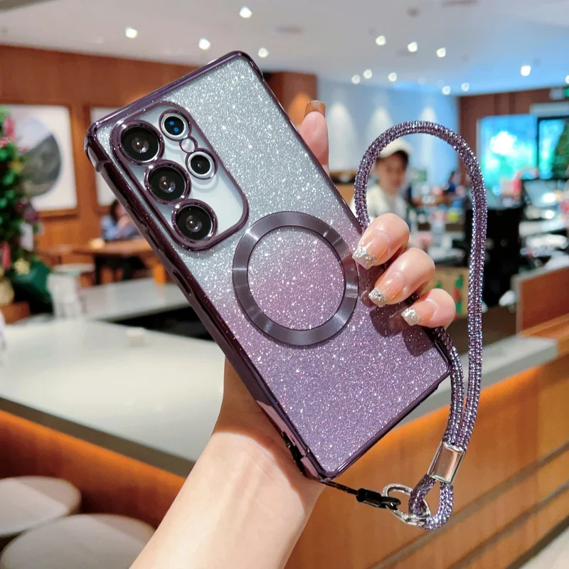 

Crystal hanging string suitable for MagSafe magnetic protection cases. Also suitable for Samsung Galaxy S25, S24, S23, S21, S22