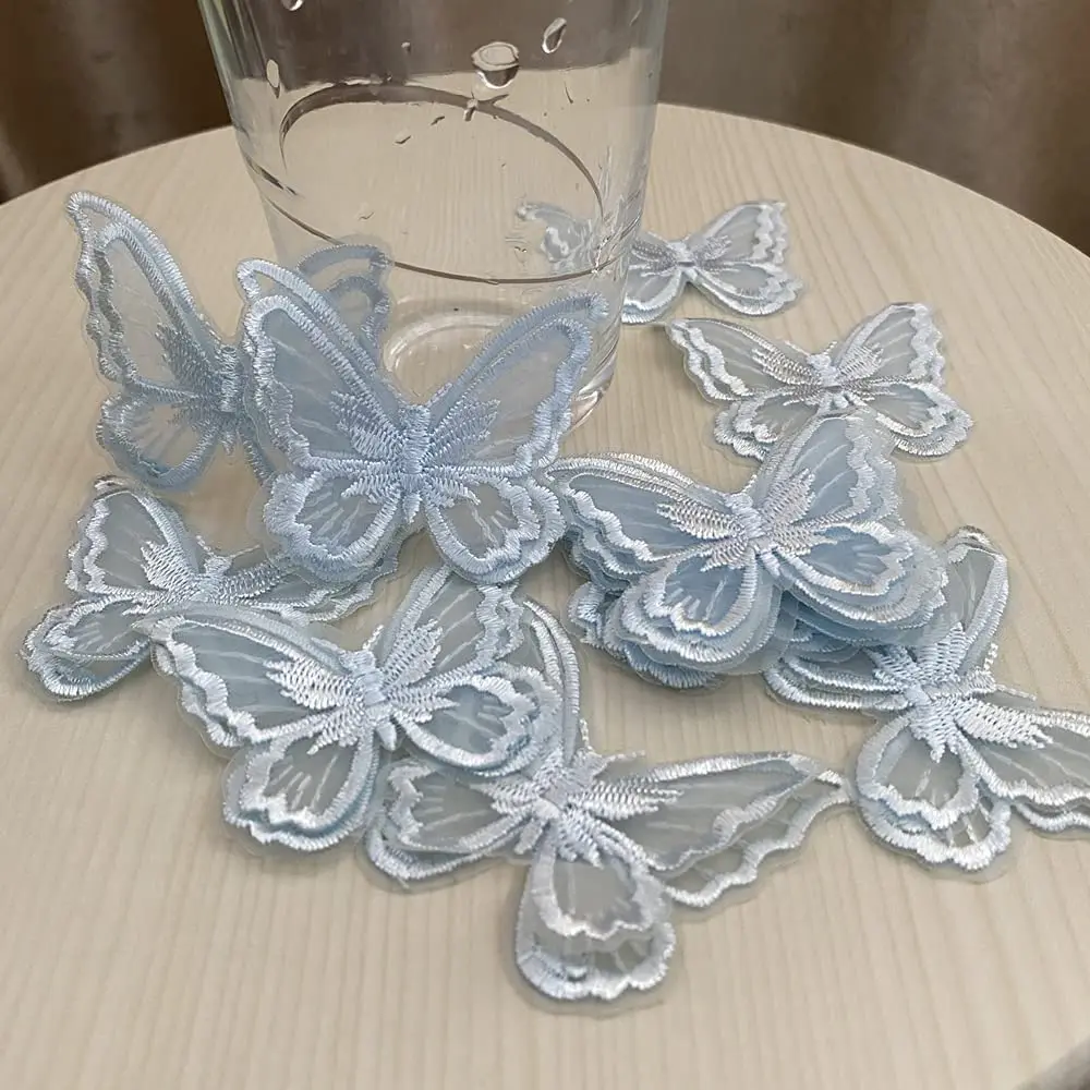 10Pcs Butterfly Patches For Clothing Embroidery Patches Applique Sewing Craft