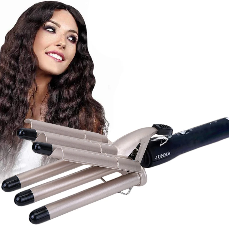 

Electric Hair Wave Curler 5 Barrel Curling Iron Wand Five Pipe Roller Corrugated Ceramic Waver Irons Volume Perm Splint Styler