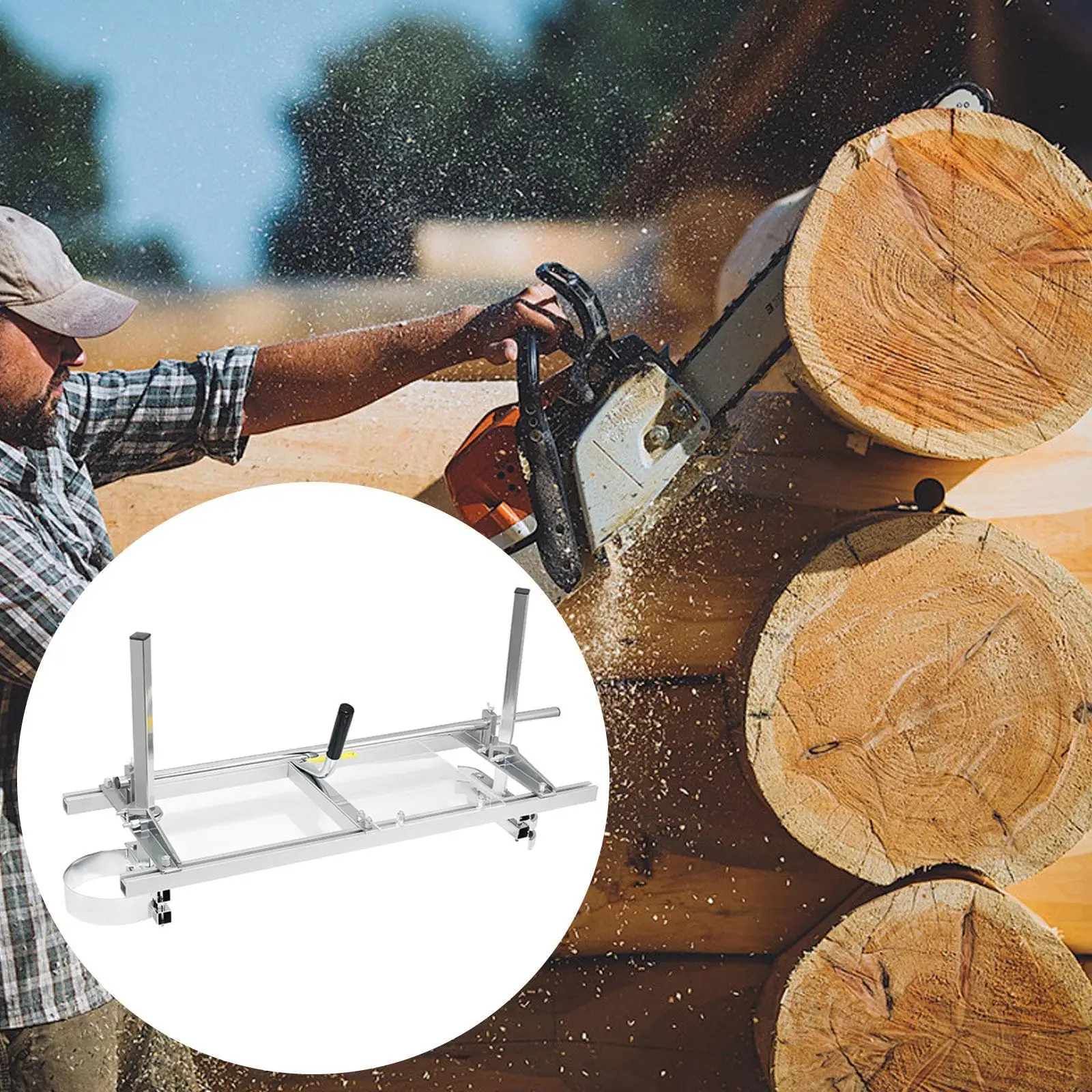 

Portable Sawmill Lightweight Versatile Chainsaw Mill for Woodworking Wood Project Chainsaw Accessories Builders Planking Milling