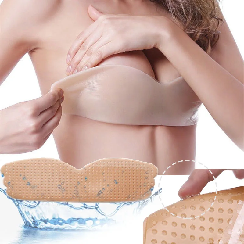 

Invisible Strapless Sticky Pull Up Bra Silicone Self Adhesive Bras Nipple Cover Backless Breast Gathered Bralette Sexy Underwear