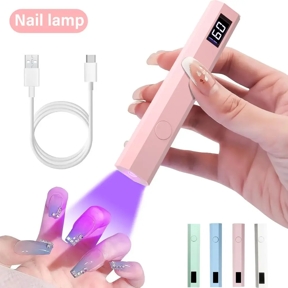 Nail Art Tools TYPE-C Pen-stijl nagellamp 180 mAh Mini UV-licht Handheld met 2 timers 20 s/60 s nageldroger voor gelnagels