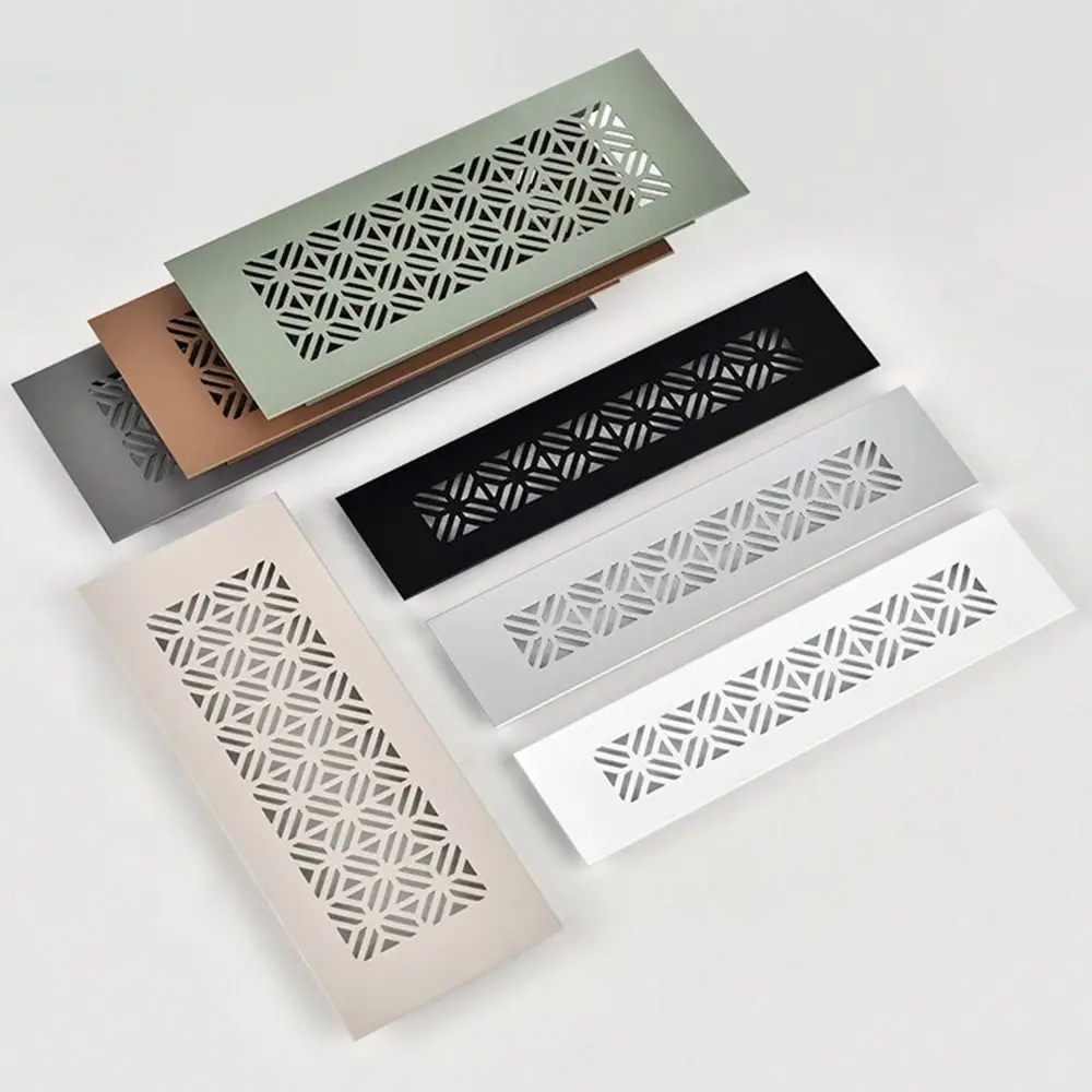 Aluminum Alloy Vents Cover Rectangle Louver Air Vent Decor 50/80mm Wide Breathable Mesh Hole Ornaments