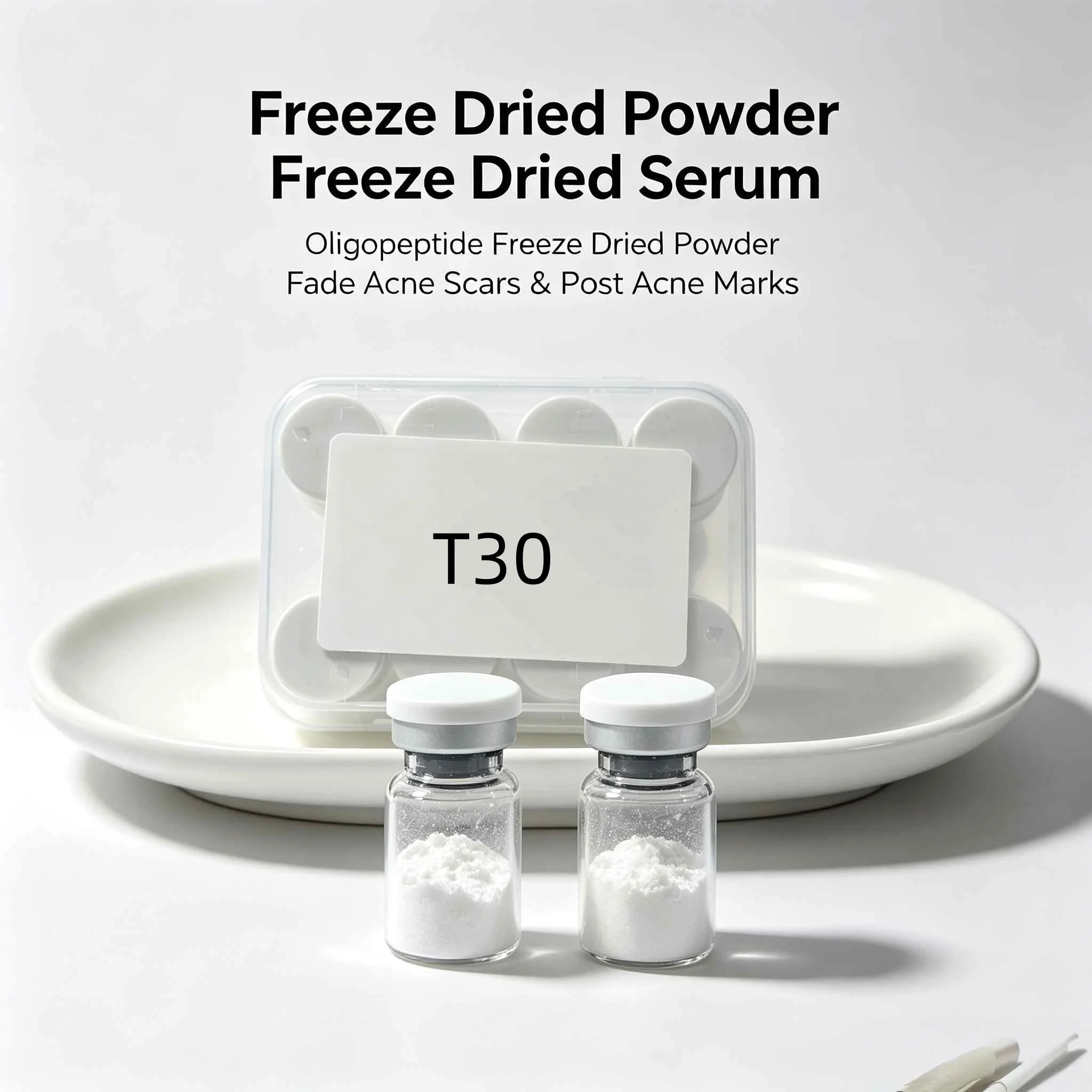 (Random Cap Colors)Liofilizado Pó Facial｜Pó Liofilizado Skincare｜Reparador De Pele| Anti-Idade| Hidratação Profunda| Clareador D
