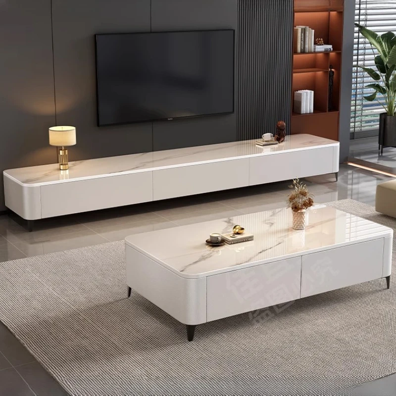 Metalowy, uroczy stolik kawowy rozkładany z miejscem do przechowywania, nowoczesny luksusowy stolik kawowy ze stali nierdzewnej, inteligentny stolik kawowy, meble do domu.