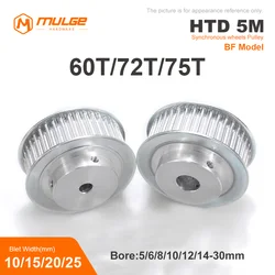 HTD5M Timing Pulley 60T/72T75Teeth BF Type Bore 5/6/8/10/12/14/15/16/17-30mm Belt Width10/15/20/26mm 3D printed parts 5GT