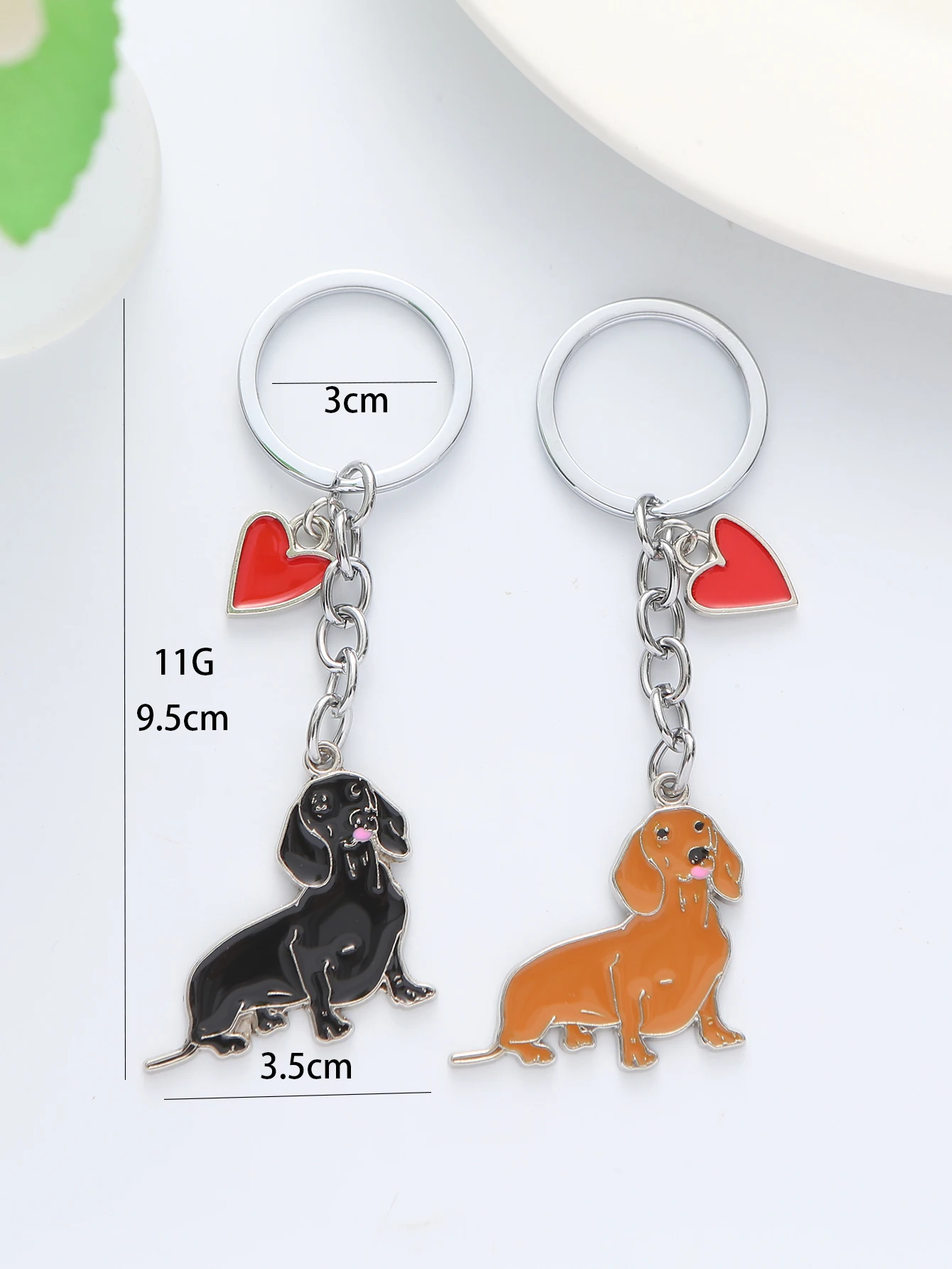 1PCS New Hot Dog Sausage Key Ring Dachshund Enamel Key Chain Women Key DIY  Jewelry Gift for boyfriend