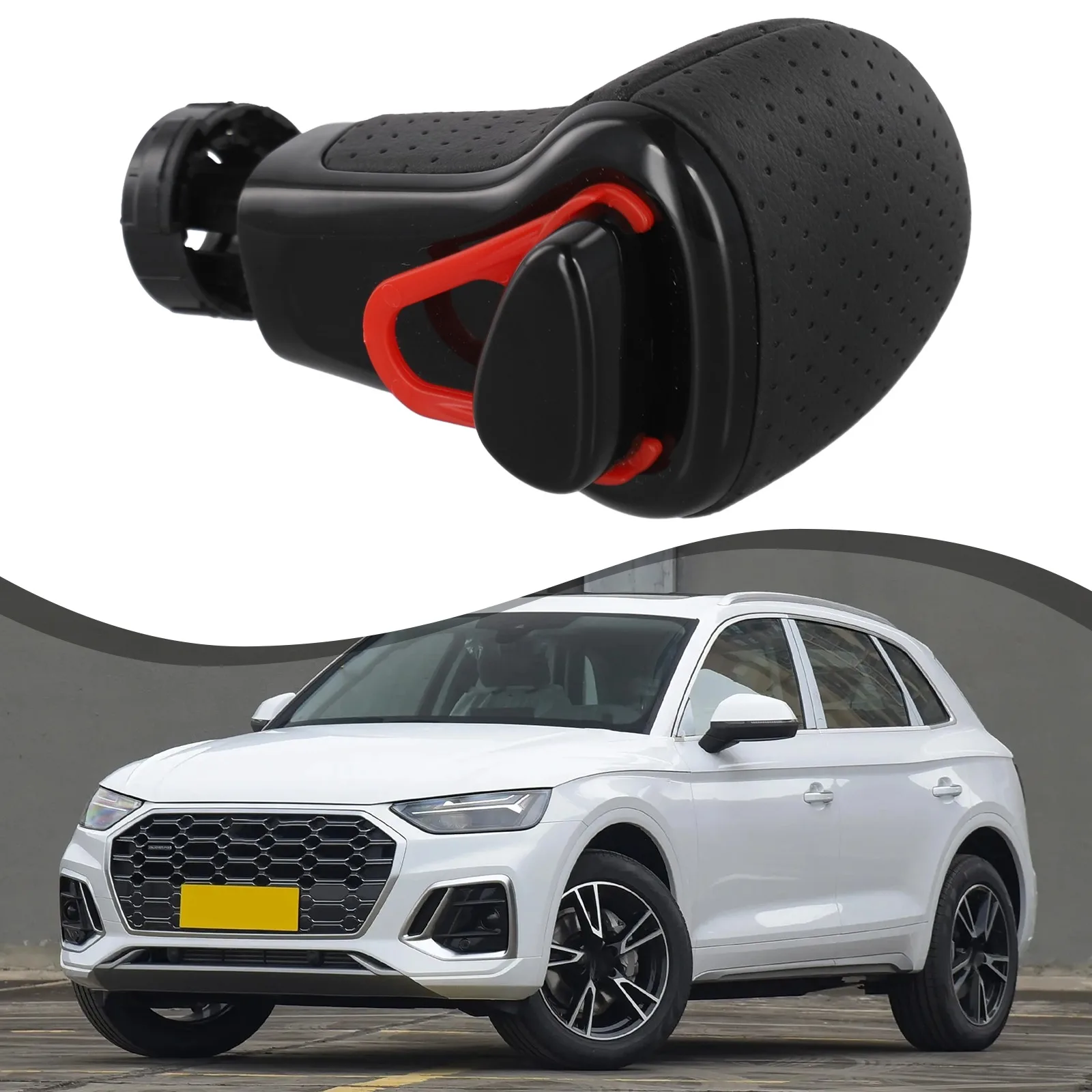 

Functional Black Leather Gear Shift Knob for Series Includes Compatibility with Various Models Like the For Q7