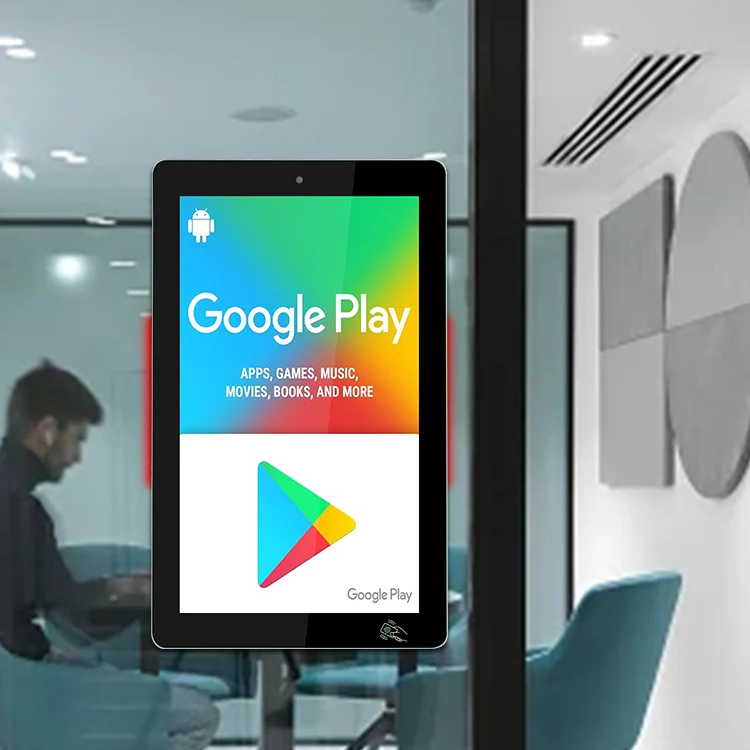 Wall-mounted classroom booking tablet nfc RFID hospital gym tablet touchscreen poe panel touchscreen tablet with RFID reader