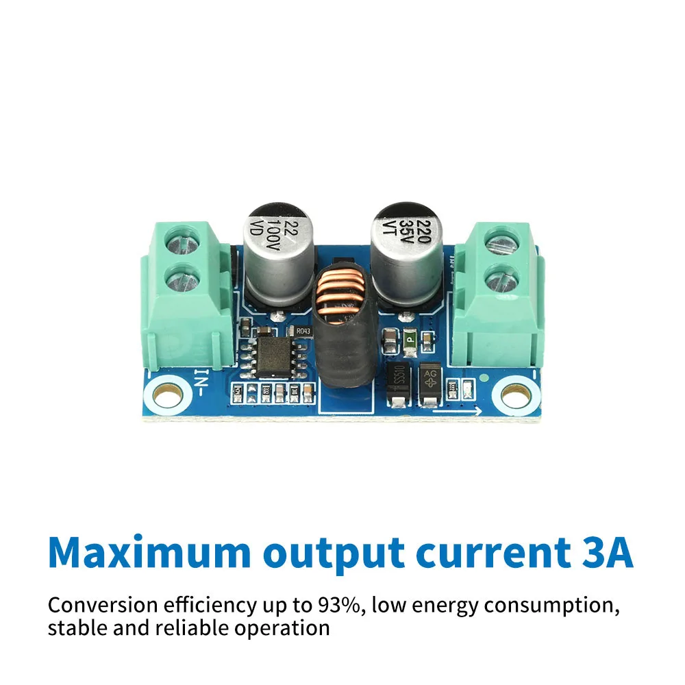 10-100V ～ 5V 12V 24V DC-DC 降圧モジュール、3A 固定出力電源コンバータレギュレータモジュール 1-10mA スタンバイ電流