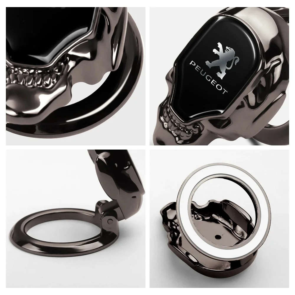 

Peugeot Skull Car Engine Start Button Cover Decorative Sticker for 206 307 3008 2008 Auto Interior Accessories
