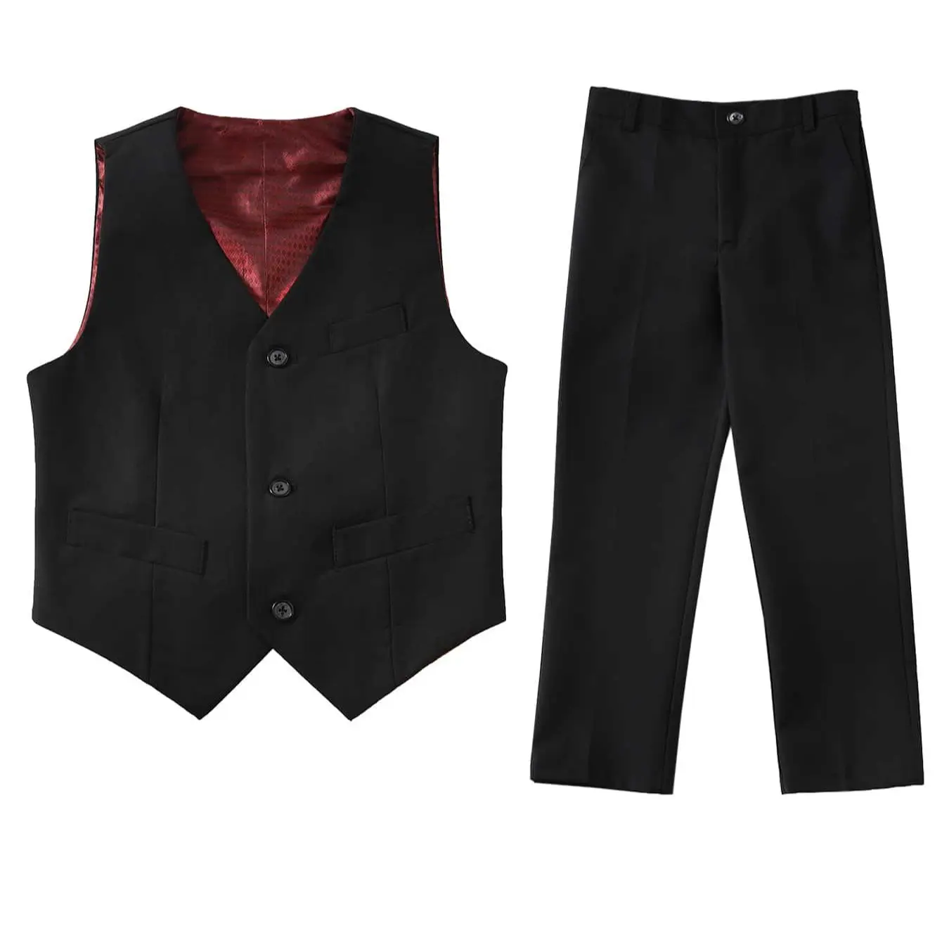 Back To School Season Young Boys' Vest Set For Kids, 2pcs Vest And Pants School Uniforms