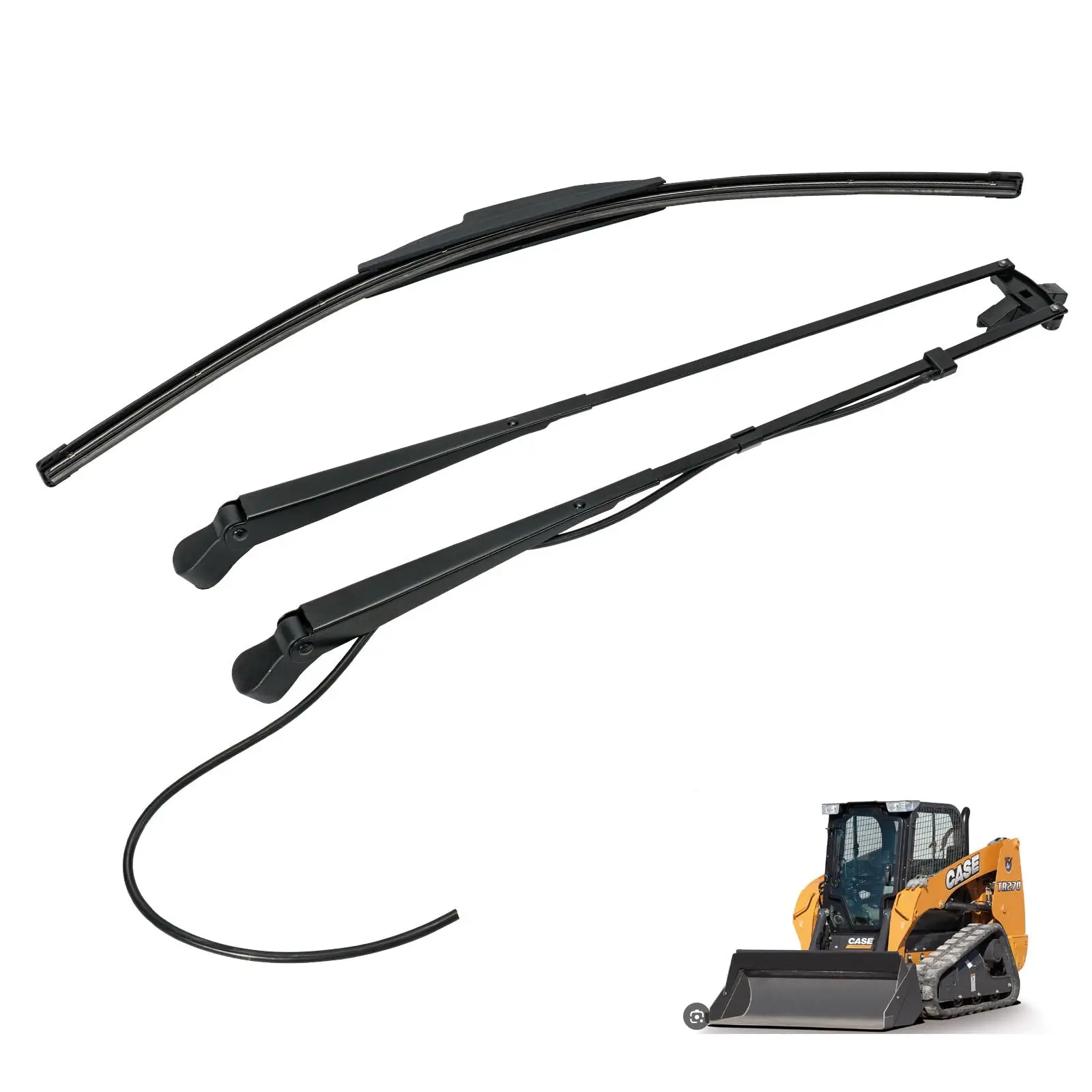 

Dual Windshield Wiper Arm And Blade Kit For Compact Track Loaders Skid Steer Models TR270 SR130 C227 Part Numbers 47405956