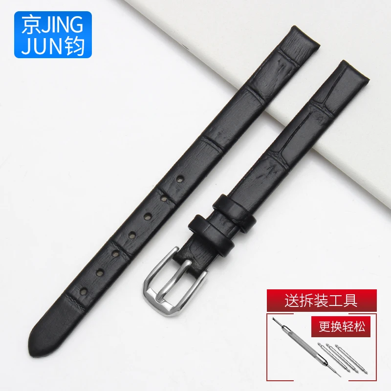 Correa de reloj de cuero de tamaño pequeño para mujer, pulsera de moda, Armani Fossil DW ck, 6mm, 8mm, 10mm, 12mm, 14mm, 16mm