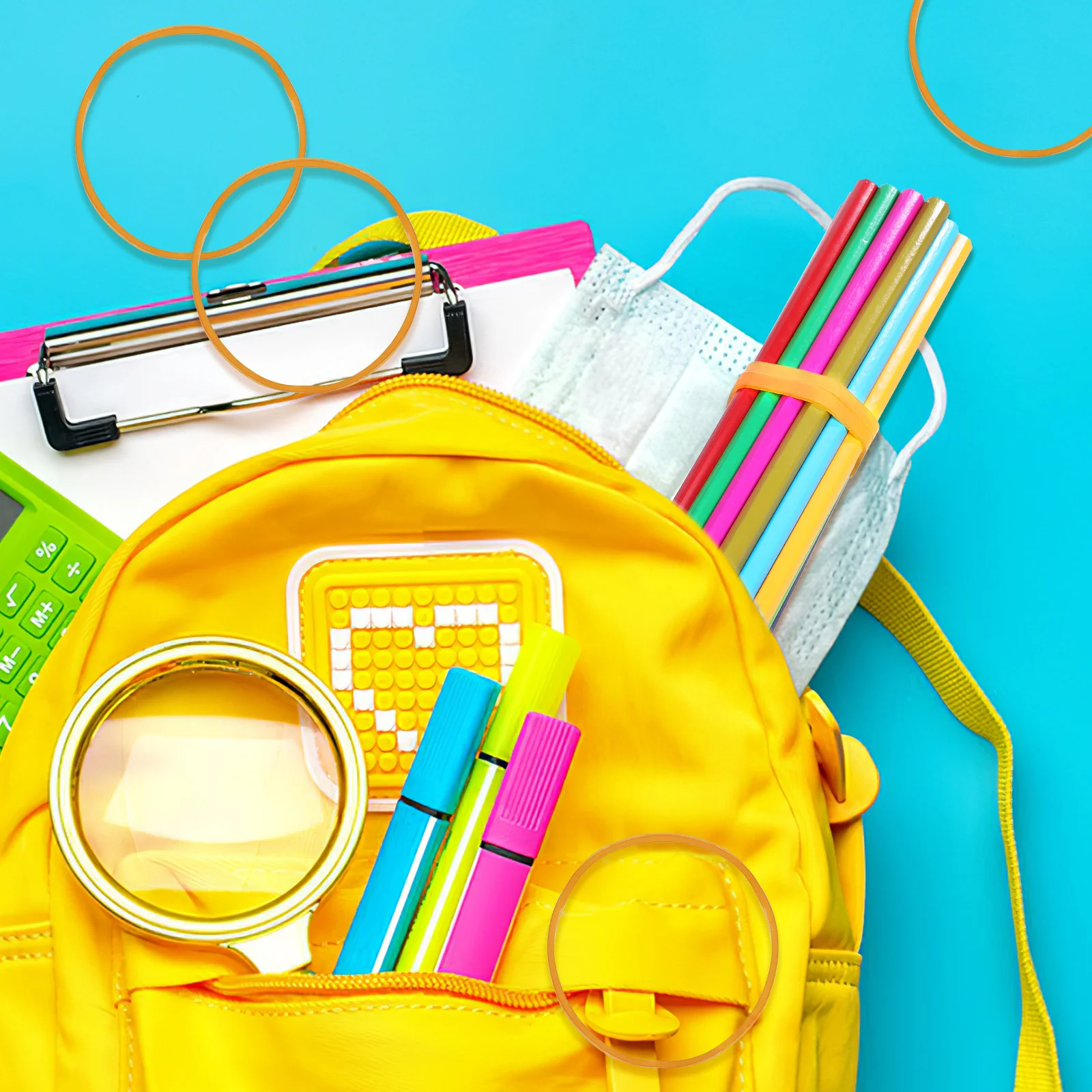 350 قطعة من الأربطة المطاطية العريضة شريط مرن سميك قوي لمكتب المدرسة اللوازم المنزلية استخدام الحرف اليدوية المنزلية بالون