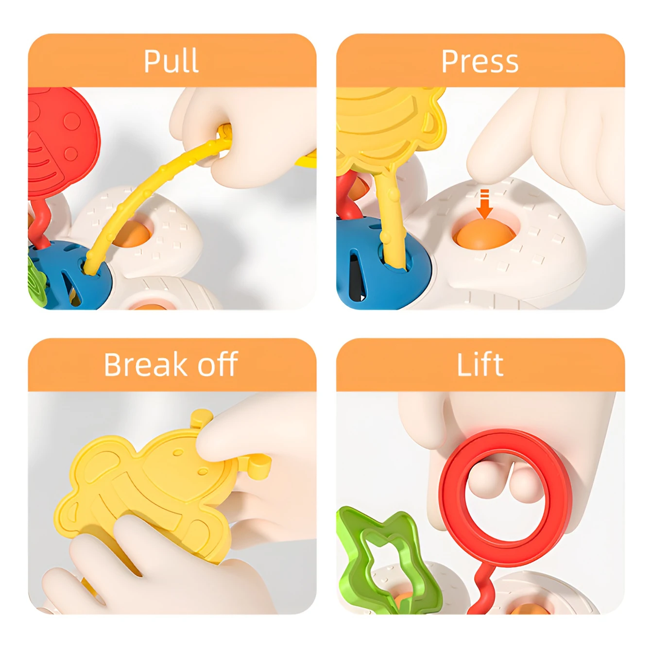 赤ちゃんのおもちゃガラガラテーブル花応援応援幼児教育インタラクティブ一口