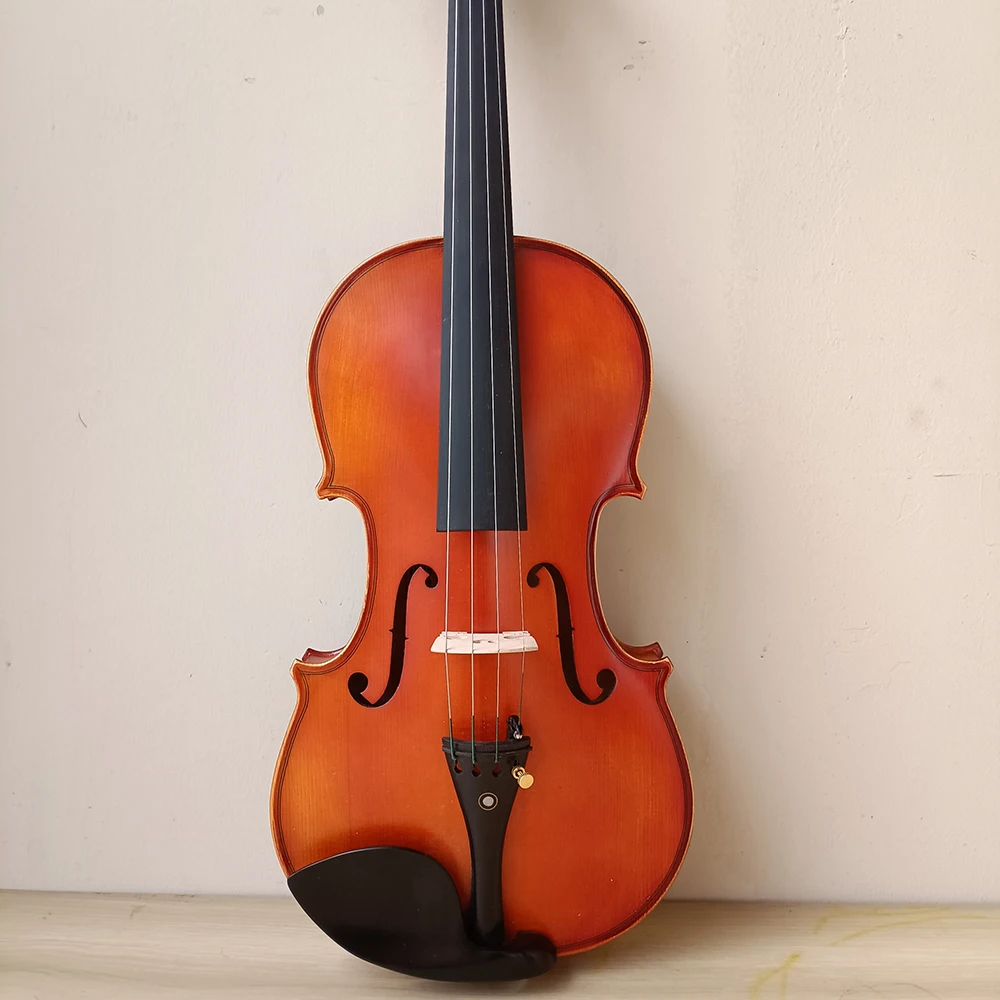 JINYIN JYVL-Y4000 4/4 full size natural tiger maple backboard handmade violin with over 15 years of age, spruce wood panel,