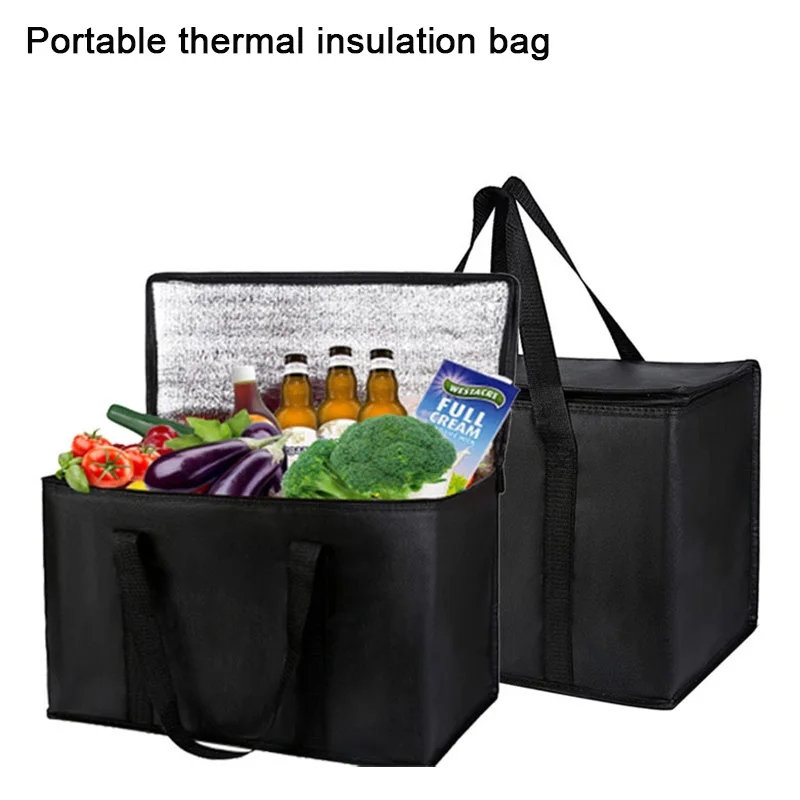 حقيبة نزهة محمولة حقيبة الغداء الحرارية معزولة أكياس تخزين المواد الغذائية الرائعة صندوق نزهة التخييم الشاطئ أدوات المائدة في الهواء الطلق برودة حقيبة يد