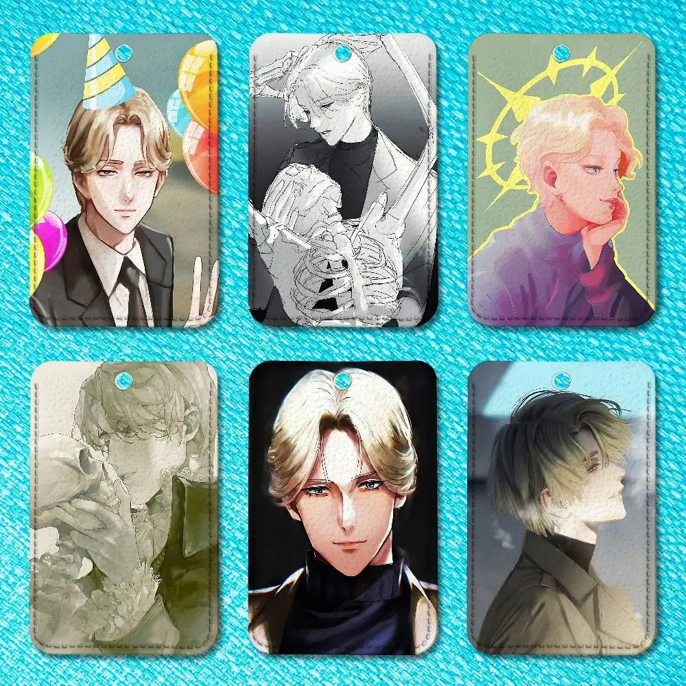 J-Johan Liebert M-Monsters-S Cute Cartoon Card Keychain Anime Fashion Pendant Bag ID Door Card Case Bus Card