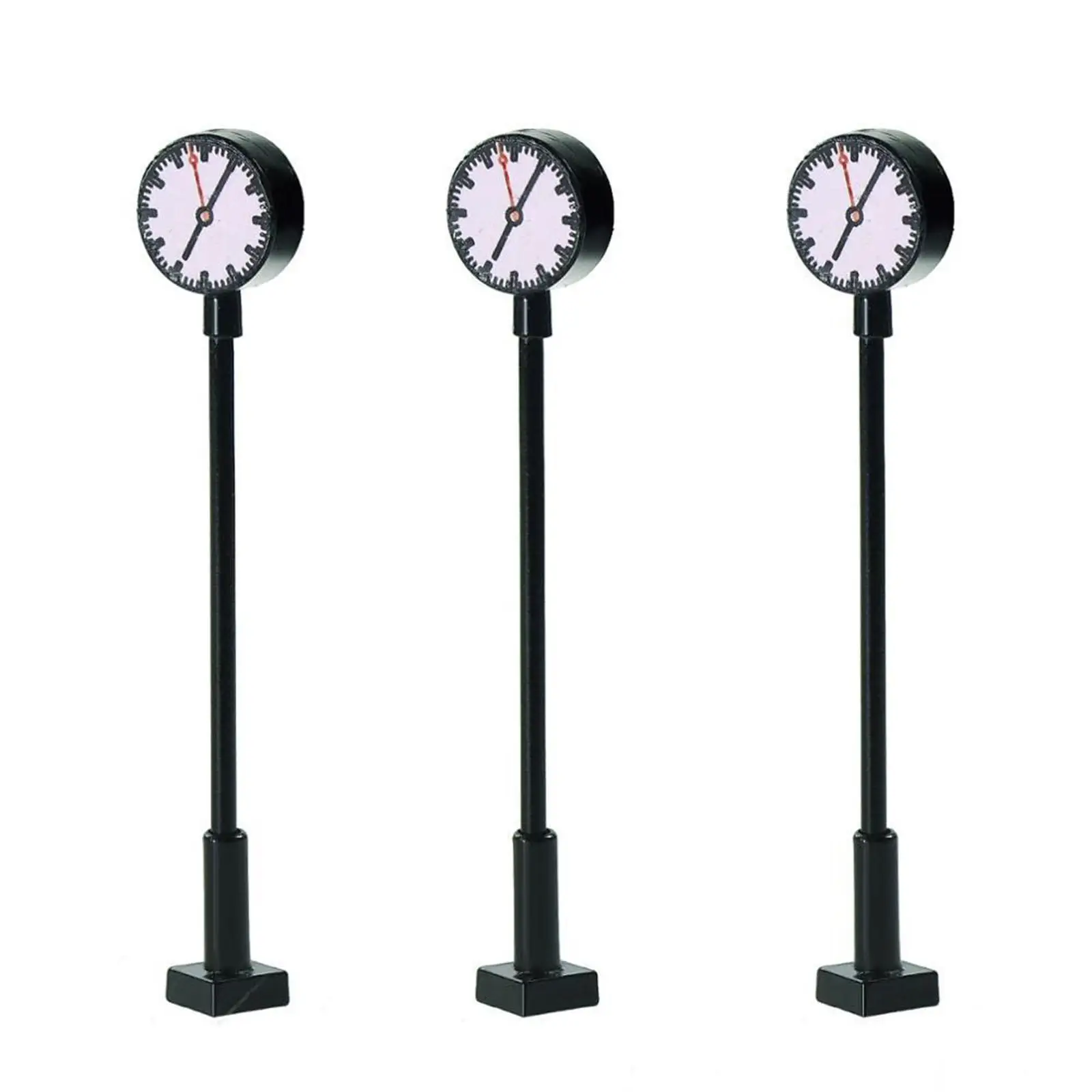 Micro Simulation Traffic Light Kit HO Scale Platform Clock Lamp Miniature Accessory for Railroad Indicator