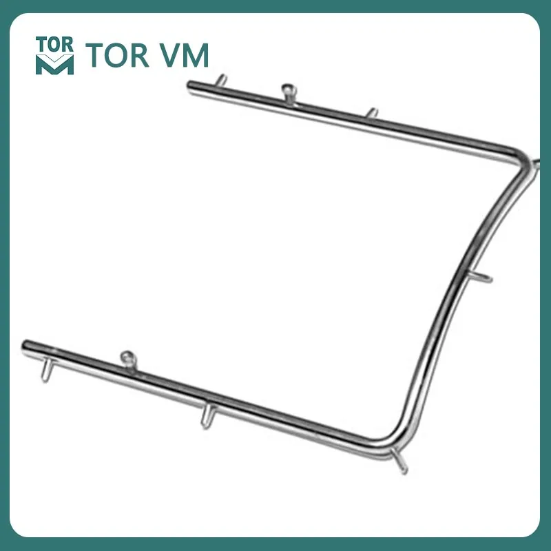 

TOR VM 3.403B Rubber Dam Frame 128 mm х 125 mm with Floss Retainers, Dentistry Tools Dental Lab Supplies Dental Materials