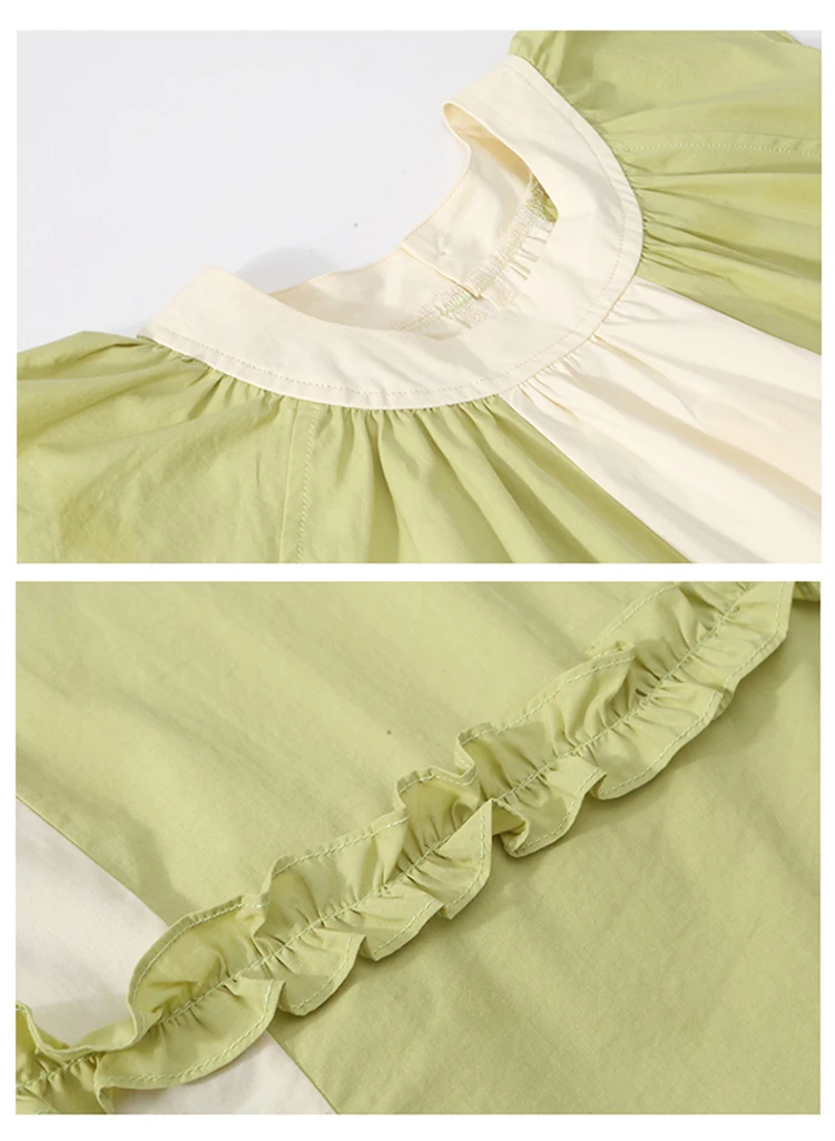 Neues Sommerkleid in hoher Qualität für Kinder, ärmelloses Patchwork-Baumwollkleid für junge Mädchen im Alter von 5 6 7 8 9 10 11 12 13 14 Jahren. – Detail 18