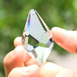 2PCS 50MM Clear Crystal Prism Pendant Arrow Spear Faceted Suncatcher Hanging Curtain Home Wedding Pillar Chandelier DIY Decor